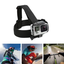 SHOOT Black Elastic Head Strap Mount For GoPro Hero 4 3 5 Session SJCAM SJ4000 SJ5000 Xiaoyi 4K Camera Harness Go Pro Accessory