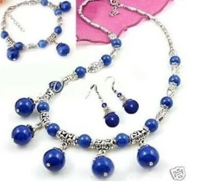 Ожерелье и серьги Lazuli Lapis браслет 18 дюймов | Украшения аксессуары