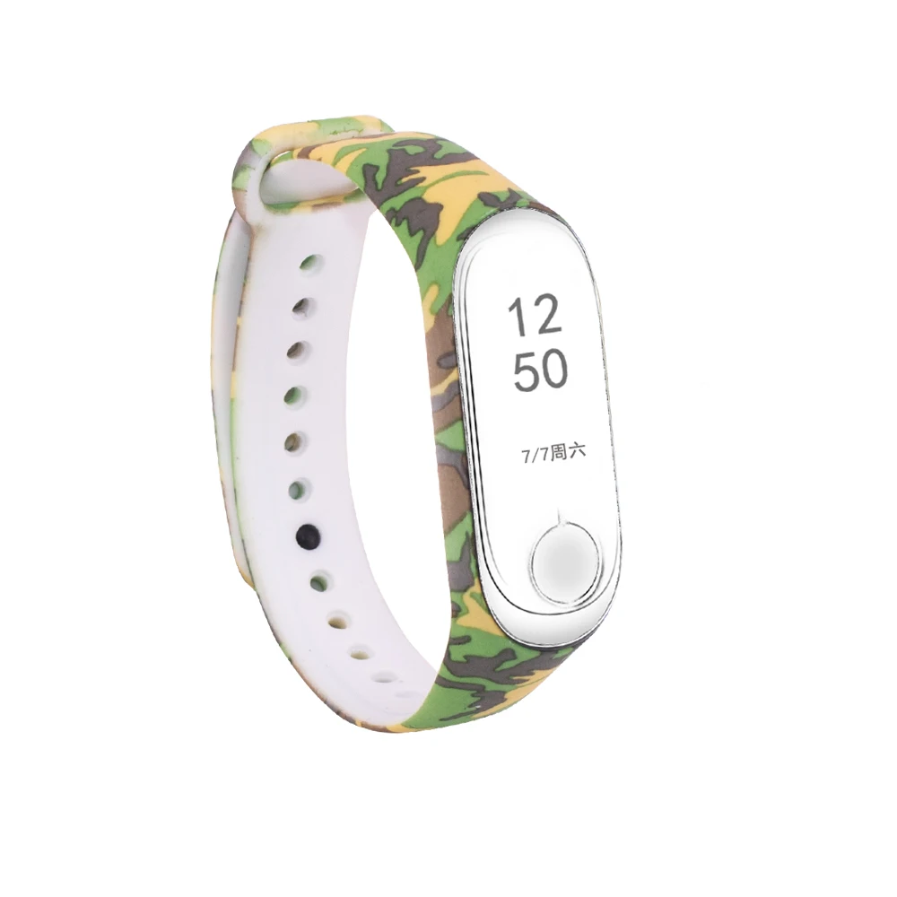 Mi band 3 4 Pulsera Correa наручные часы для mi Band 3 4 ремешок силиконовый ремешок для Xiao mi Band умный Браслет спортивные часы - Цвет: E