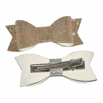 

12pcs 7cm Small Glitter Hair Bow Alligator Clips Girls Hairpins Barrettes Red Royal Blue White Black Gold Silver
