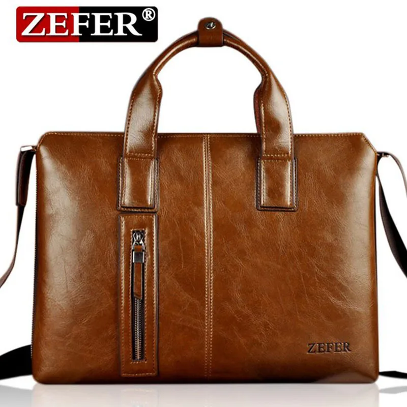 

High Qulity Men Bag Senior Split Leather Handbag Briefcase Fashion Brand Men's Messenger Travel Bags Casual Tote