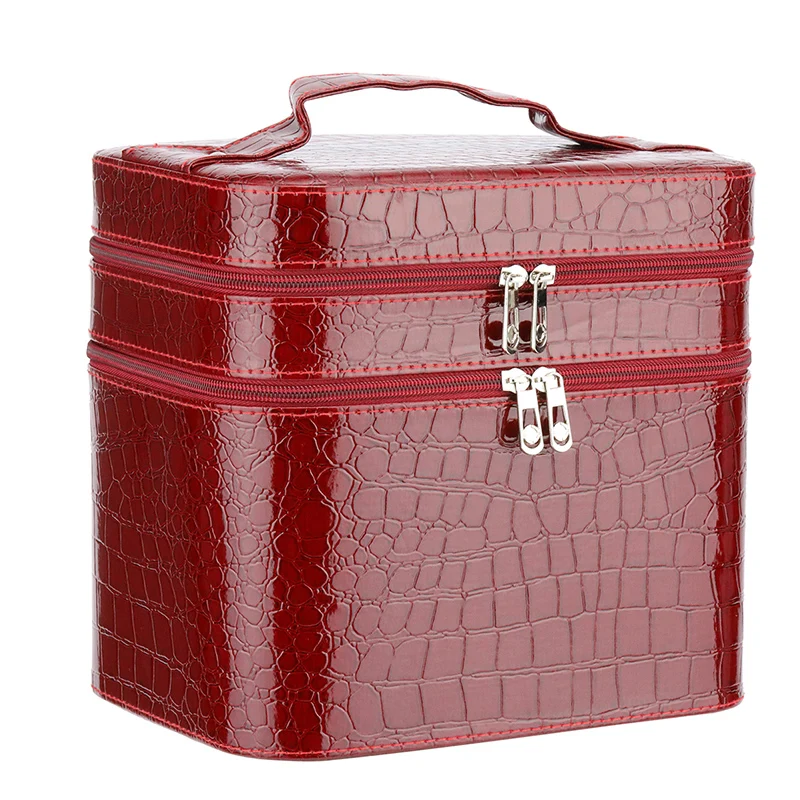 Women Alligator Cosmetic Box Designer High Quality Portable Cosmetic ...