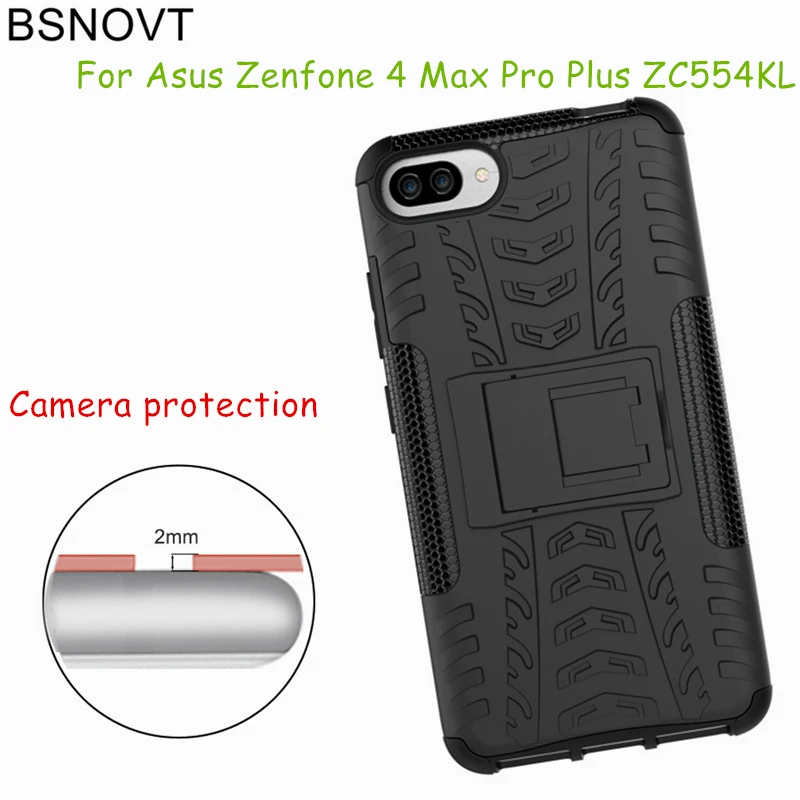 BSNOVT For Asus Zenfone 4 Max ZC554KL Cover Soft Silicone+ Hybrid Plastic Case Pro Plus Funda |
