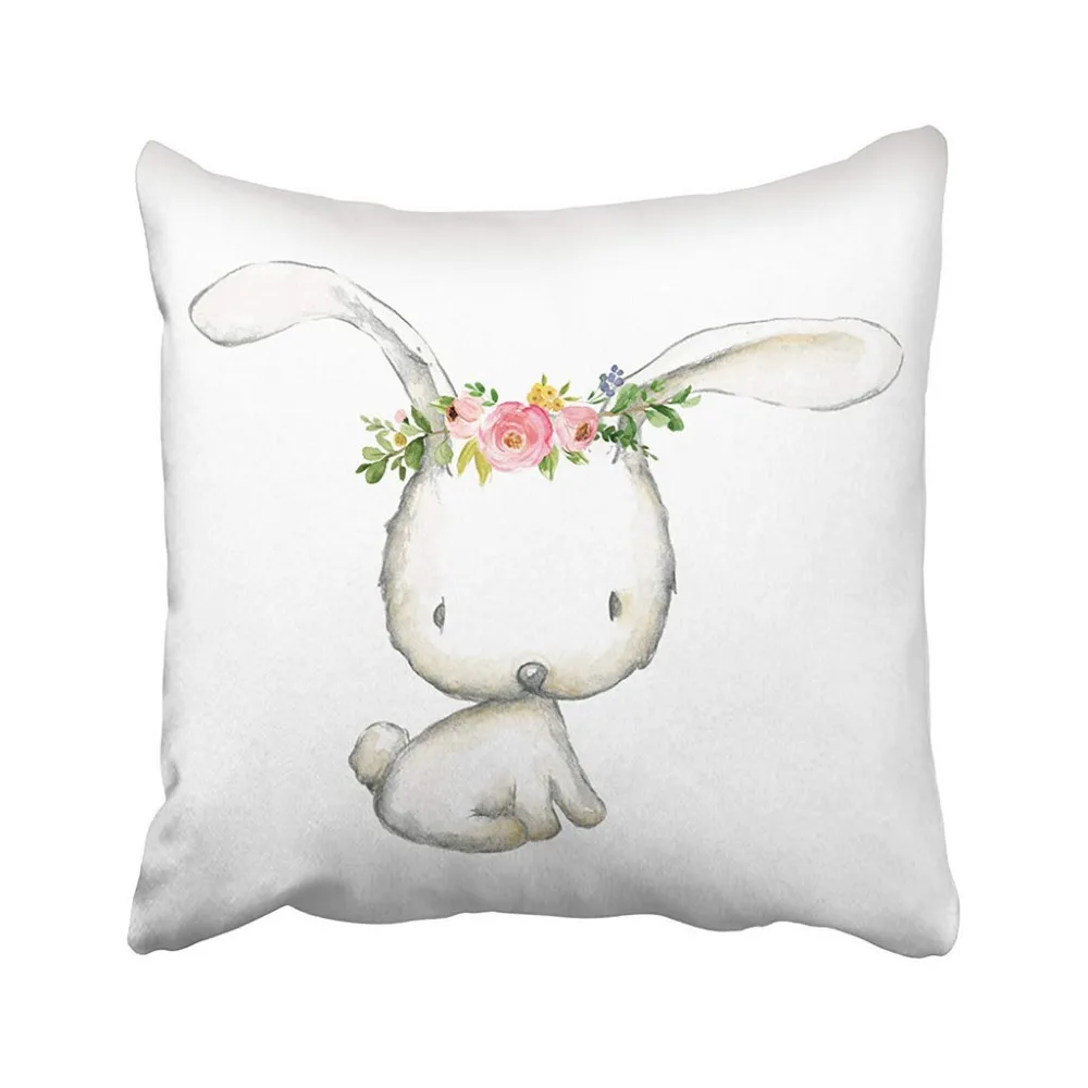 

Pillow Cover 45*45 Linen Pillow Cases For Wedding 4PC Super Soft Flower Retro Tribal Popular Animal 18x18 Inch L528