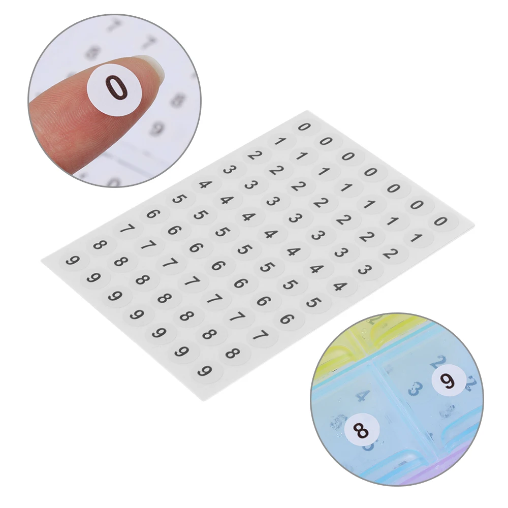 1 Набор, белые круглые цифры 0-9, самоклеющиеся наклейки для скрапбукинга, круглые этикетки, классификационный инструмент для хранения