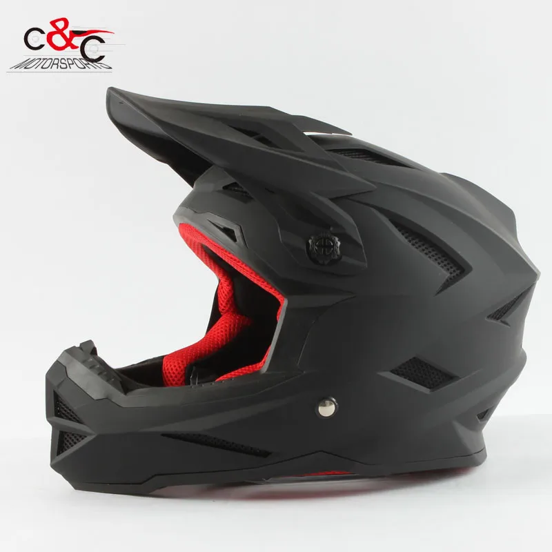 Защитные детские шлемы casco capacetes внедорожный мотоциклетный шлем ATV dirt bike cross шлем для мотокросса YL XS51-54cm - Цвет: flat black XS 53-54