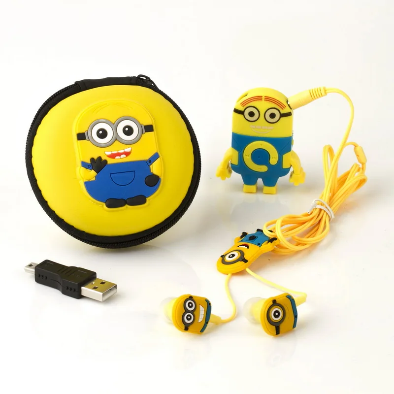 Cartoon Despicable Me Minions Music MP3 Player Support Micro TF Card Slot  With Minions Earphone&Mini USB& Minions Earphone Bag|tf card slot|mp3  playermusic mp3 player - AliExpress
