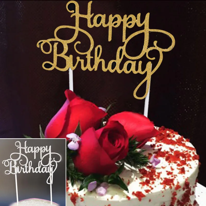 'Лучший' новый кекс торт Топпер флаги с надписью Happy birthday двойные палочки для