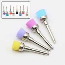 1 шт. нейлоновая щетина красочная зубная полировальная щетка стоматологический лабораторный Полировальный Инструмент Prophy резиновая чашка защелка случайные цвета инструмент для ухода за полостью рта