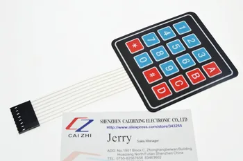 

New 16 Key 4 x 4 Membrane Switch Keypad 4x4 4*4 Matrix Array Matrix keyboard Free Shipping