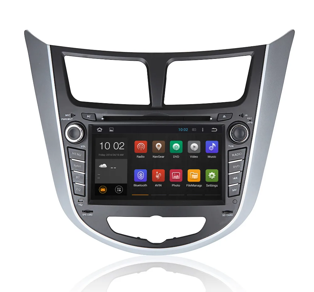 Cheap Quad Core 2G RAM Android 7.1 Car DVD Player For Hyundai Solaris Verna Accent car radio stereo head unit gps navigation Wifi 4G 0