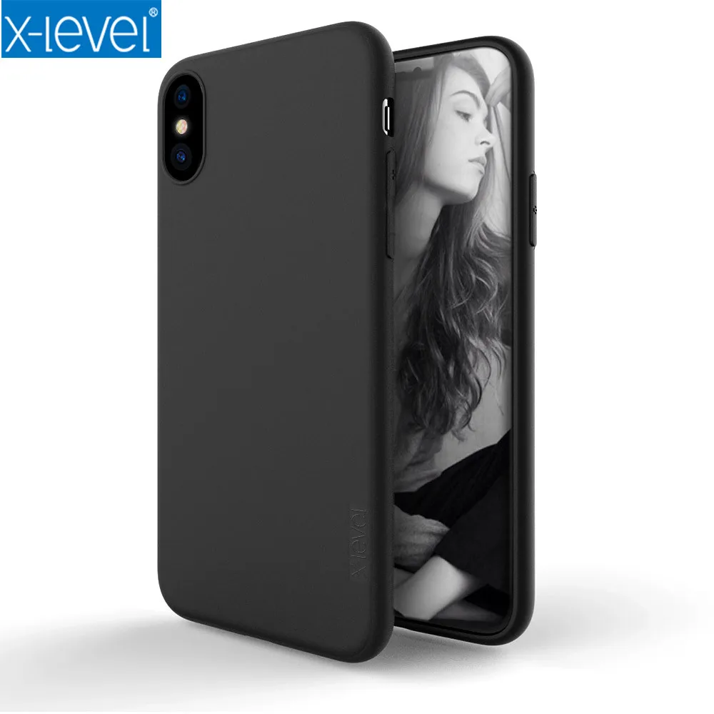 X-Level для iPhone X Case силиконовый Оригинальный чехол ультра тонкий мягкий х Coque анти
