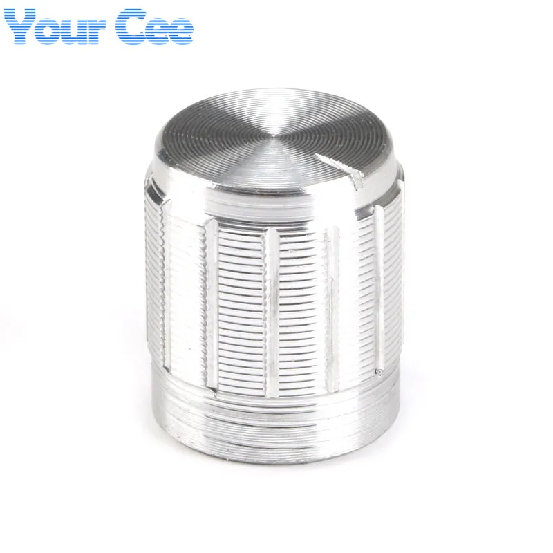 10 pcs Mini Potentiometer Knobs Cap Aluminum Alloy Silver 15*16.5mm For Potentiometer