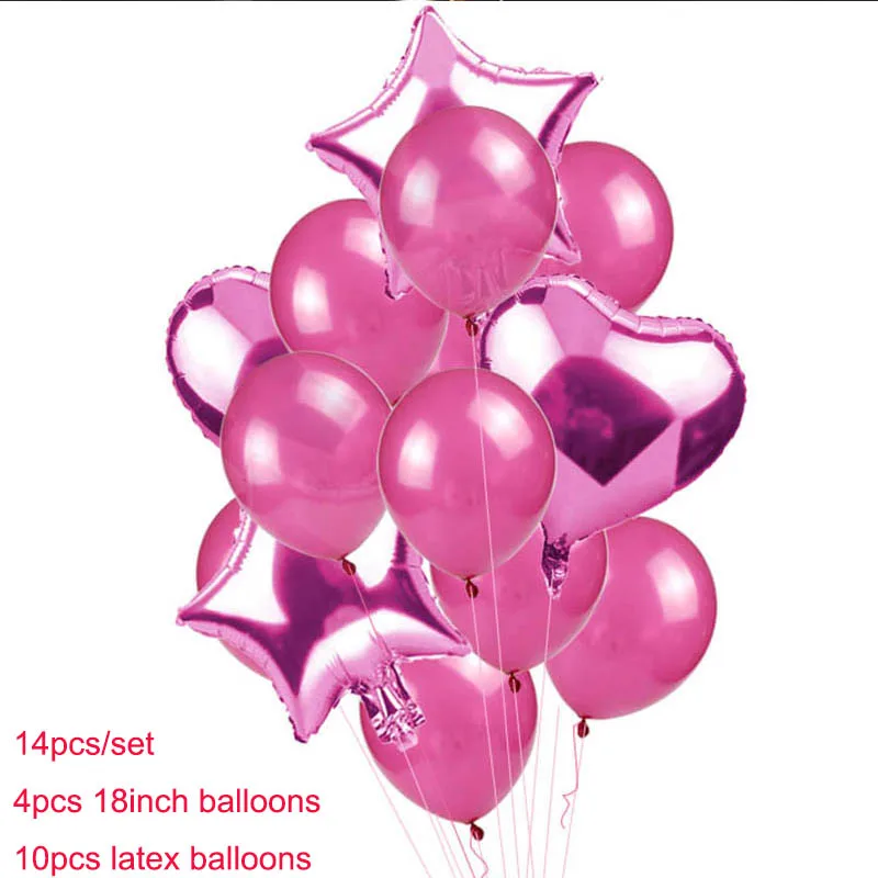 14 шт. красные воздушные шары Звезда Сердце воздушные шарики для День рождения Свадебные украшения конфетти воздушный шар для Бэйби Шауэр Декор шары P1XZ74 - Цвет: balloon 11