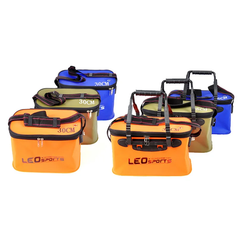 

EVA Fishing Bags Foldable Bucket Outdoor Fishing Portable Bucket Zipper Camping Hiking Fishing Box with Handle Water Tank 5 Size