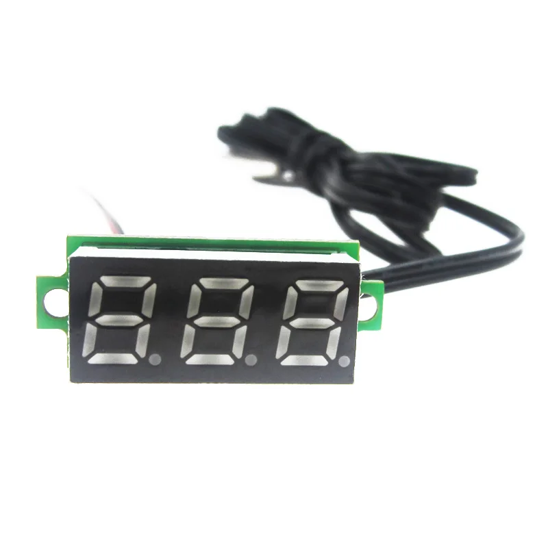 Red Digital Display Thermometer Temperature Meter Detector Module With NTC Metal Waterproof Probe 0.28 Inch DC 4-28V