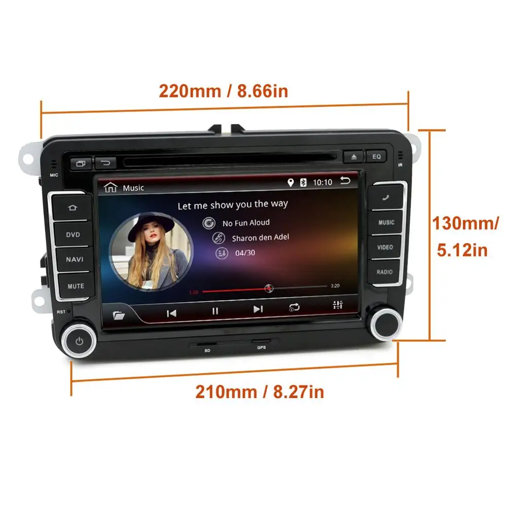 Discount Andriod 9 2 din 7" Car DVD gps Navi for Volkswagen golf 4 golf 5 6 SEAT touran passat B6 caddy transporter t5 polo tiguan Radio 2