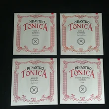 4 шт./компл. Пособия по немецкому языку Пирастро Tonica скрипки струны Комплект шаровым окончанием, E, красные/зеленые/голубые/желтые/D, комплект o строка для 3/4 4/4 скрипки