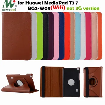 

T3 7.0 360 rotating PU Leather Case Flip Cover for Huawei MediaPad T3 7 Wifi BG2-W09 7.0" Tablet case cover protective shell