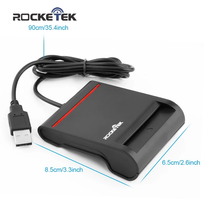 Rocketek USB 2 0 считыватель смарт карт CAC ID банковская карта sim cloner разъем кардридер