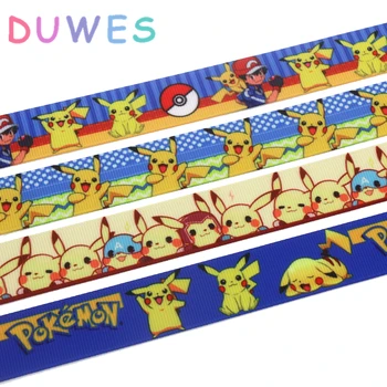 

DUWES 50yards japan cartoon printed grosgrain Ribbon Accessory hairbow headwear decoration Wholesale OEM D1050