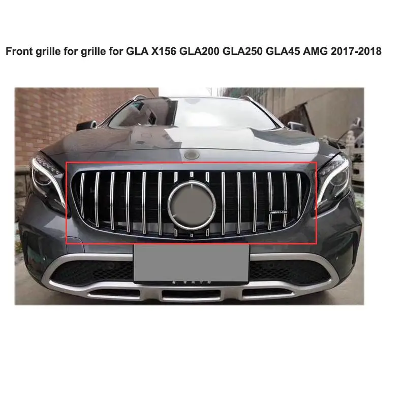 FRONT GRILLE CHROME GT PANAMERICANA MERCEDES BENZ GLA W156 X156 FACELIFT 2017