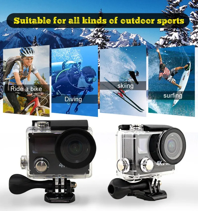 Winait обновленная версия экшн-камеры 4k H8pro HD 720P 200fps Mini Sports DV c Wi-Fi Cam 30 метров для подводного плавания дайвинга
