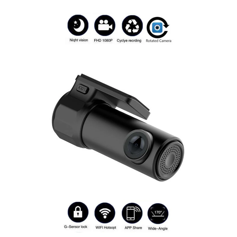 

Auto Dash Cam Car DVR Mini Traffic Recorder HD 1080P Wide Angle Dual Lens HD Night Vision USB Monitoring Wifi Cycle Recording