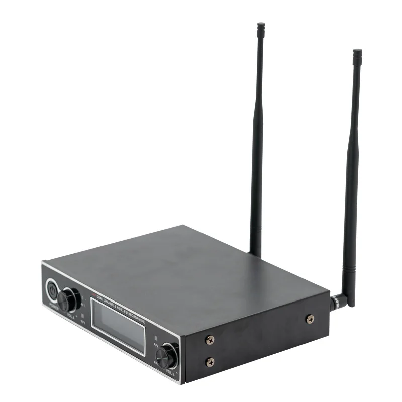 نظام ميكروفون لاسلكي مهني 910 T 2 قناة UHF الديناميكي المهنية 4 سماعات طوق خط مؤتمر