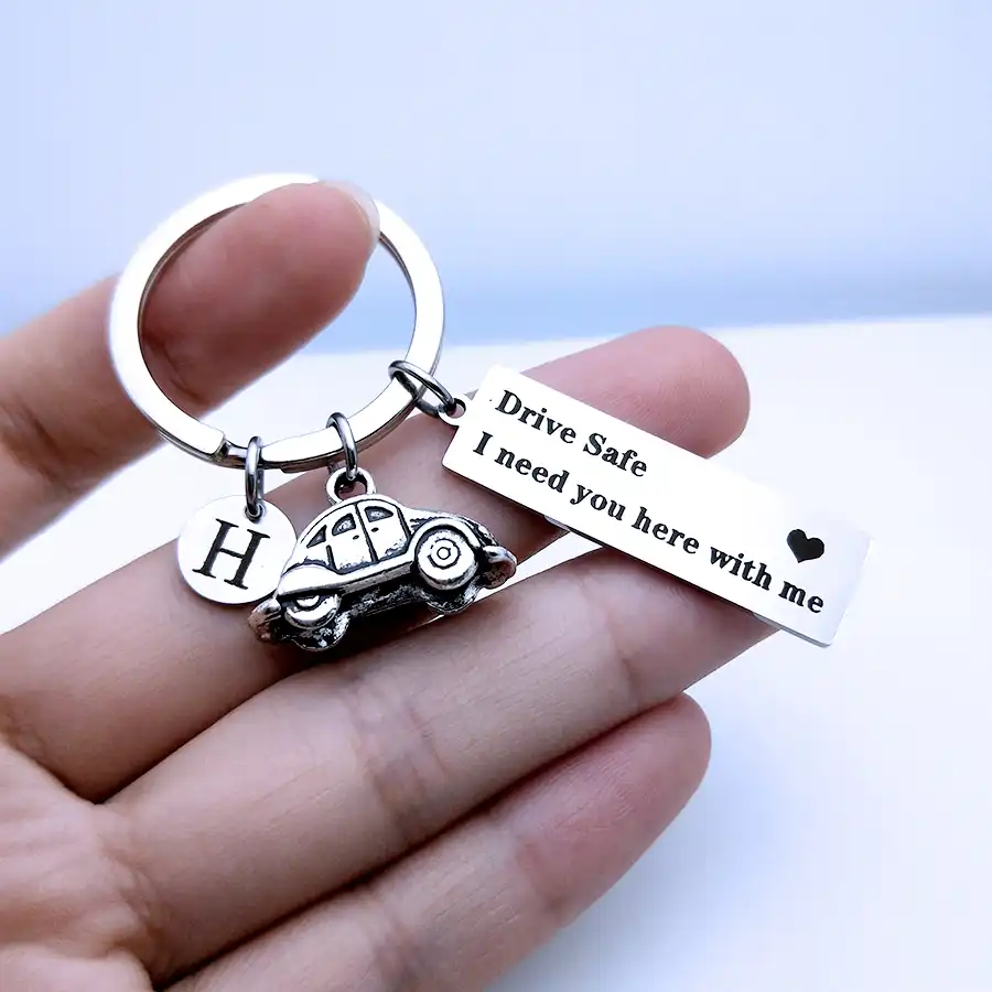 drive safe keychain personalized
