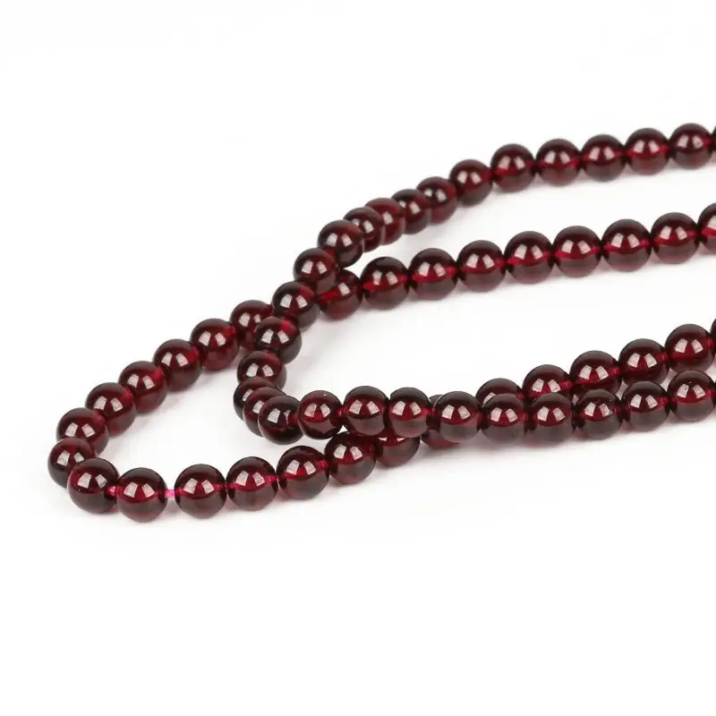 

5Pc Hole 1.5mm Round Garnet Spacer Loose Natural Stone Beads For Jewelry Making Diy Earring Handmade Accessoire Wholesale Supply