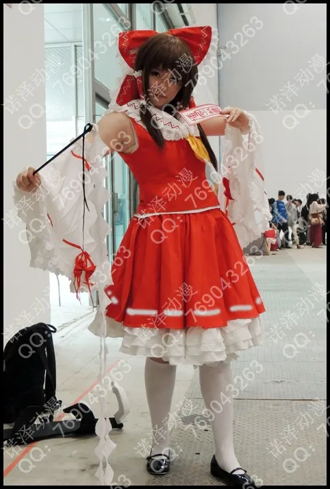 Free shipping font b Anime b font Touhou Project font b Cosplay b font Costume Reimu