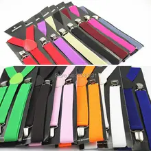 BRACE0001 мужские женские эластичные зажимы на сплошной цвет y-образные регулируемые подтяжки BRACE0001