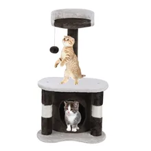 

Cat Climbing Frame Cat'S Tree 65cm Height Speed Pets Scratching Posts Animals Toys House Bed Hanging Balls Furniture Great Gifts