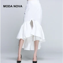 MODA NOVA/Дизайнерские юбки для подиума, женские сексуальные элегантные плиссированные юбки-миди с оборками, Женская Осенняя праздничная одежда Befree