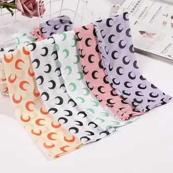 

Korean Sweet Candy Color Crescent Moon Print Arm Sleeves Cover Women Girls Summer Outdoor Cycling Cooling Sun Protection Gloves