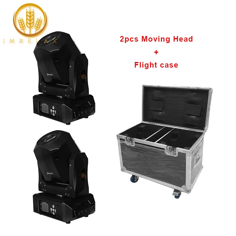 

IMRELAX New Power In And Out 90W LED Spot Moving Head Light 3 Facet Prism Clear Rotating GOBO Moving DJ Light With Flight Case