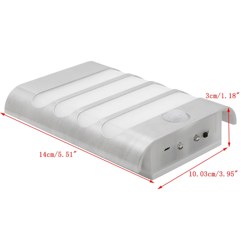 

LED USB Rechargeable Night Light WIth Motion Sensor Wall Corridor Porch Lamp