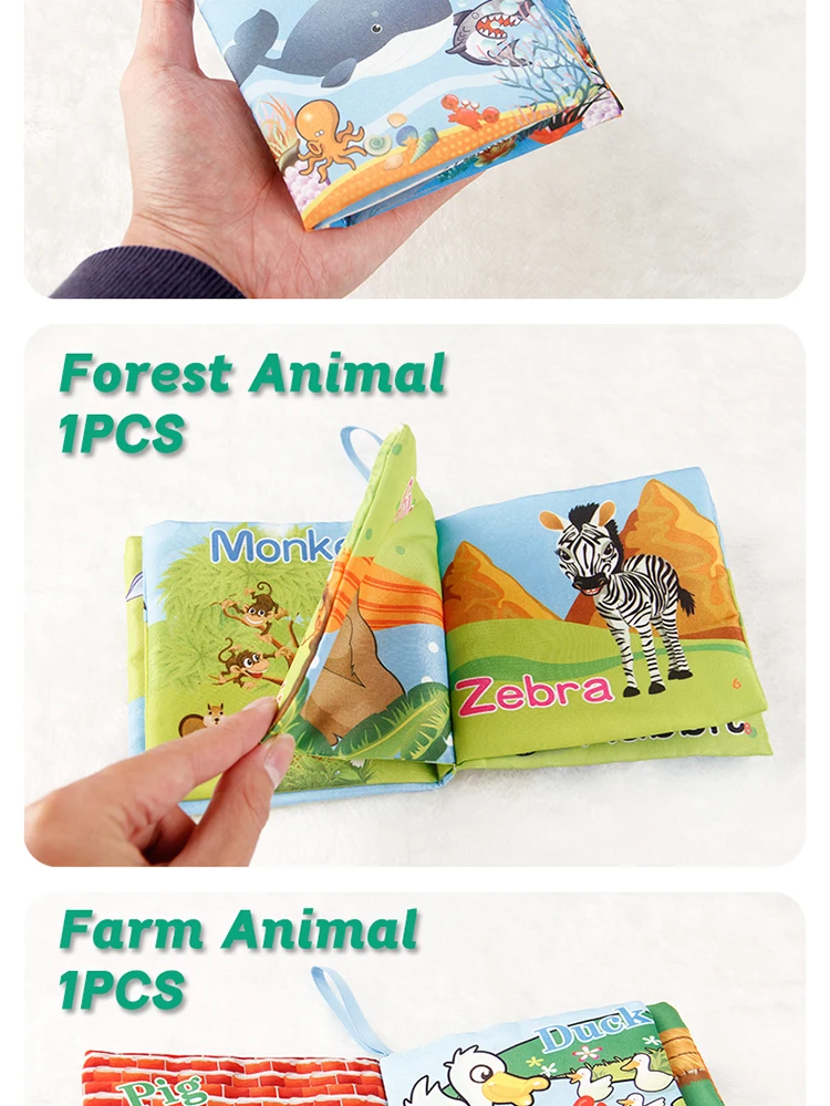 Livros de Pano Macio para Bebês Aprendizagem Precoce Pces Infantil Educacional Brinquedos Silenciosos Presente 0-3 Anos Crianças Leitura 6 3 Phones & Accessories