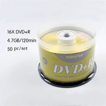 50/лот DVD диски пустой DVD+ R CD диск 4,7 GB 16X Bluray запись один раз хранение данных Пустые DVD диски записываемый носитель компактный