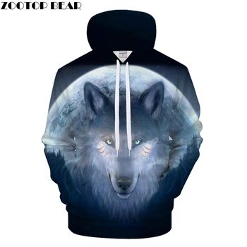 

Moon Wolf Hoodies 3D Hoody Men Women Sweatshirt Tracksuit Band Coat Streatwear Jacket Pullover Harajuku DropShip ZOOTOPBEAR