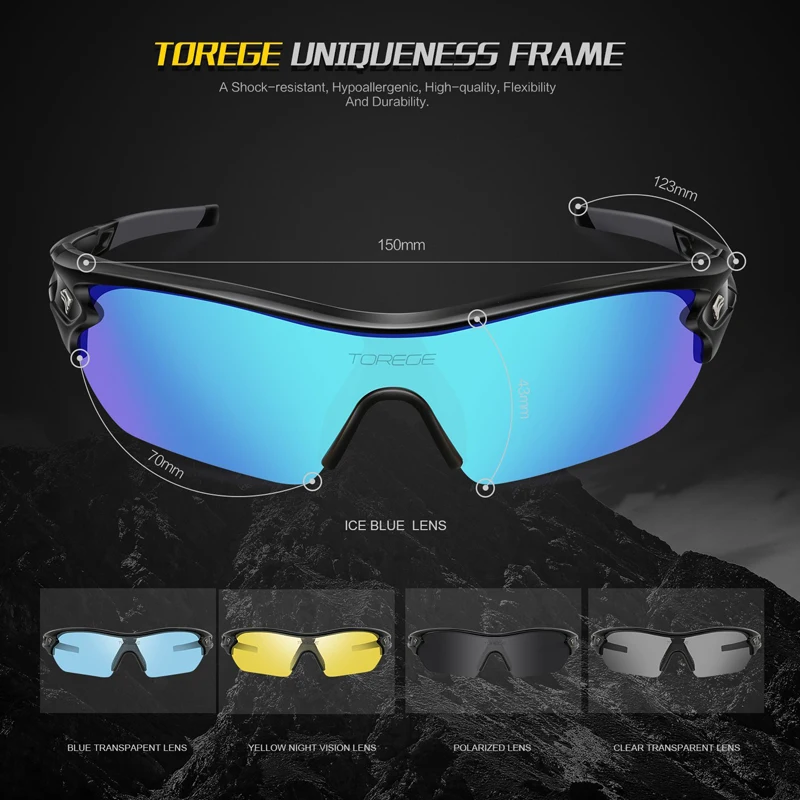 Спортивные очки поляризованные очки для Для мужчин Для женщин Велоспорт бег Рыбалка Гольф поляризованные солнцезащитные очки на велосипед Верховая езда UV400 8 цветов, линзы с 5ю категориями защиты