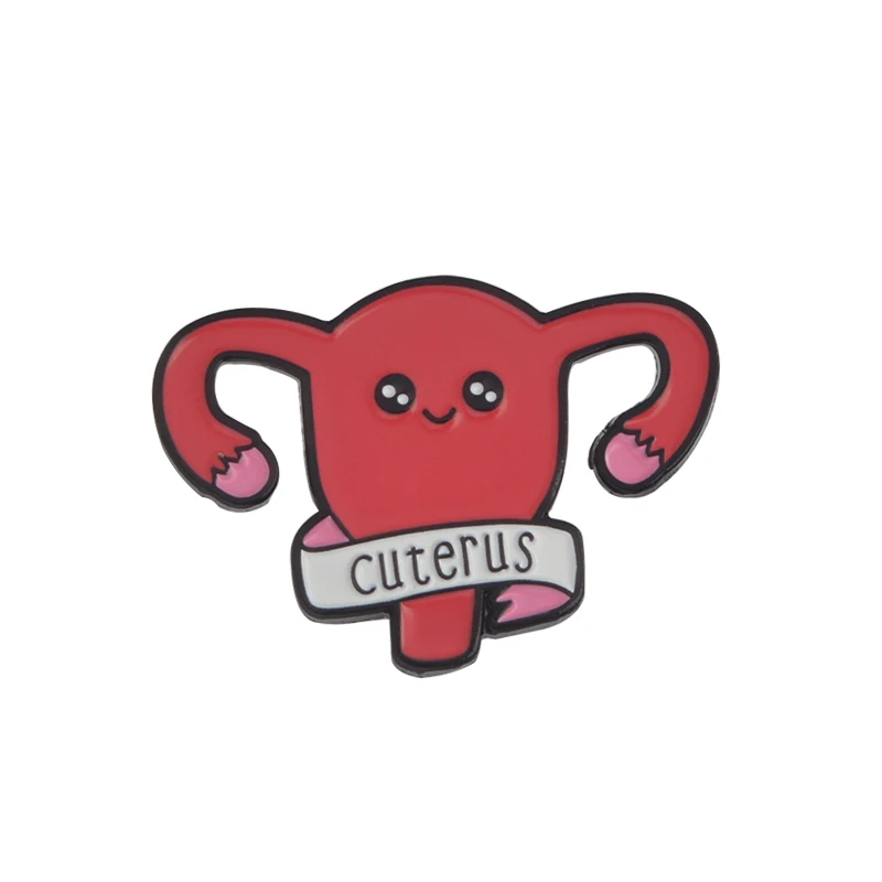 Uterus Cuterus pin эмалированные булавки броши значки значок на лацкан аксессуары девушка сила женщины права феминистские подарки для друга