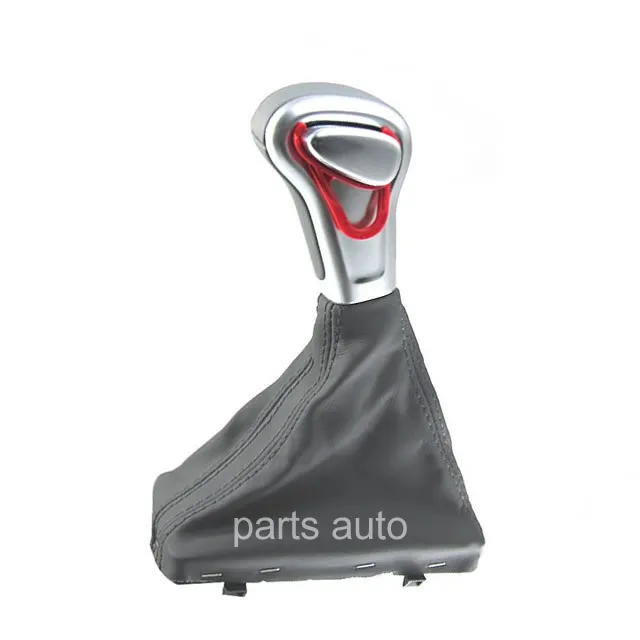 

Gray color Chrome Leather Shift Knob for AUDI A4 A6 A7 Q7 Q5 2009 2010 2011 2012 2014 and for VW