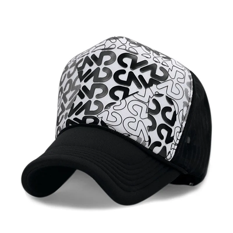Летние солнцезащитные шляпы для взрослых, мужские крутые хип-хоп панк-рок кепки для грузовиков, женская модная сетчатая бейсболка s - Цвет: A7