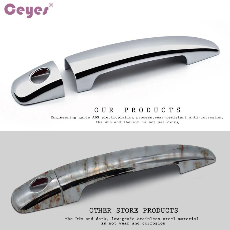 Ceyes автомобильный Стайлинг хромированная отделка чехол для Peugeot 207 308 407 2006 Citroen C4 C6