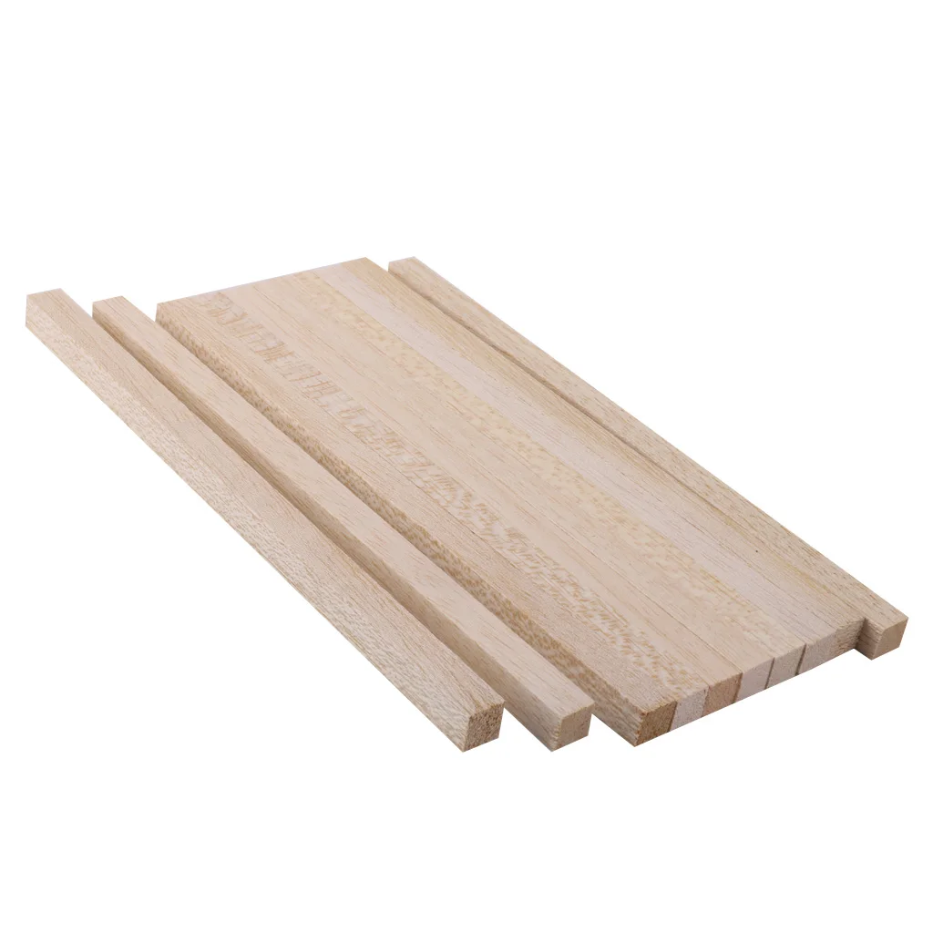 20pcs Natural Square Round Wood Sticks Rod Dowel for Model Making DIY Craft Woodcraft Hobbies 