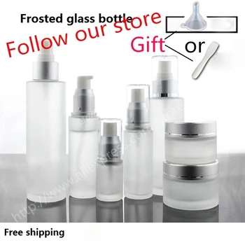 

Hot sale 10pcs 5g 10g 15ml 20ml 30ml 50ml 80ml 100ml 120ml spray bottles, Glass bottle for perfume, pressure , cream jars