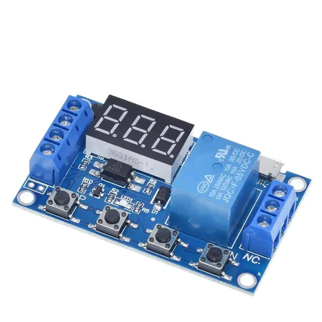 1 Channel 5V Relay Module Time Delay Relay Module Trigger OFF / ON Switch Timing Cycle 999 minutes for Arduino Relay Board - Image 3