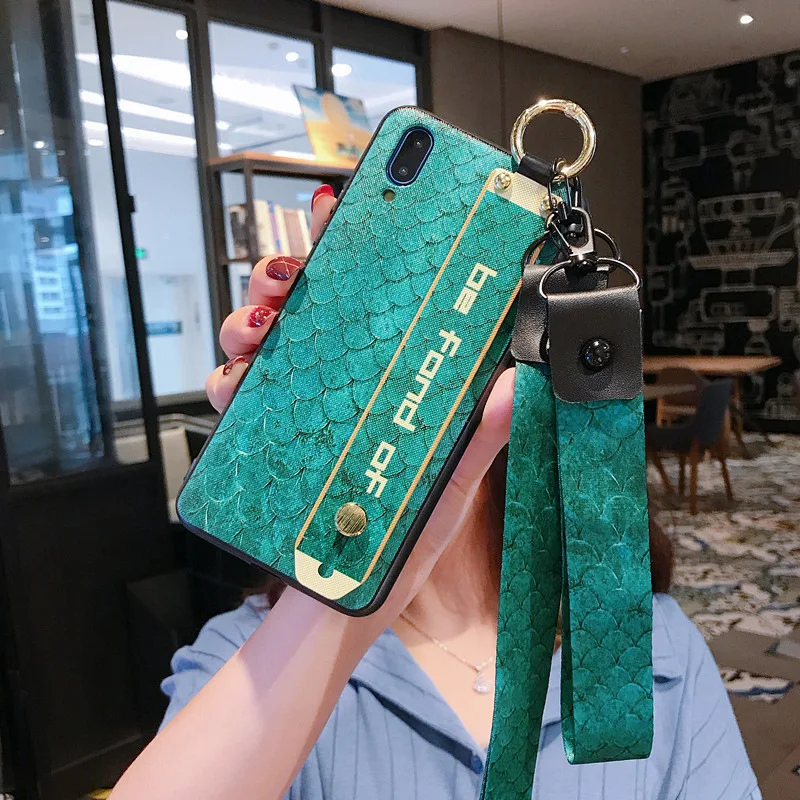 

Mobile Phone Case for Vivo X27 X23 X21 UD X21i X7 X9 X9S X20 Plus Back Cover Cases Ring Holder Wrist Lanyard